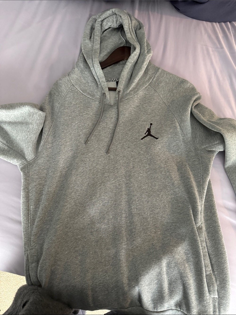 Nike Gray Jordan Pullover Hoodie with Jumpman Logo